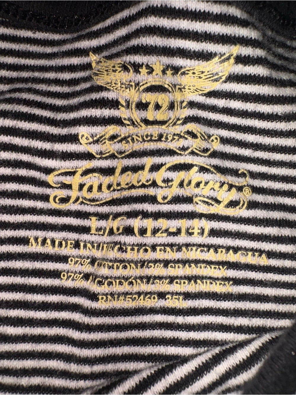 Jaded Glory Striped Tank Top in Black & White Size Large Like New - Picture 3 of 3